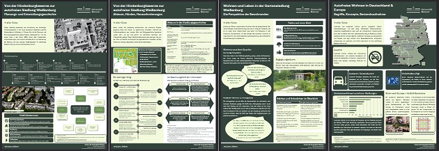 Poster zur Ausstellung, 25 Jahre Autofreie Gartensiedlung Weissenburg